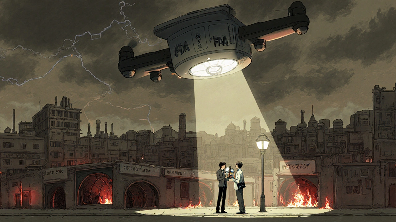 An FDA drone exposes hidden corruption beneath a pharmaceutical plant.