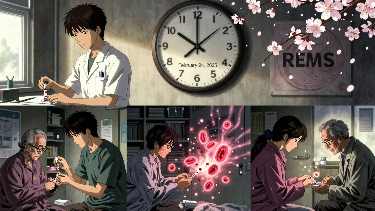 Three patients receiving clozapine safely as REMS dissolves into cherry blossoms